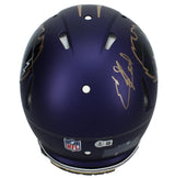 Ed Reed Autographed Baltimore Ravens Purple 2024 Alternate Speed Authentic Helmet with Visor & 3D Bumpers Beckett Witnessed
