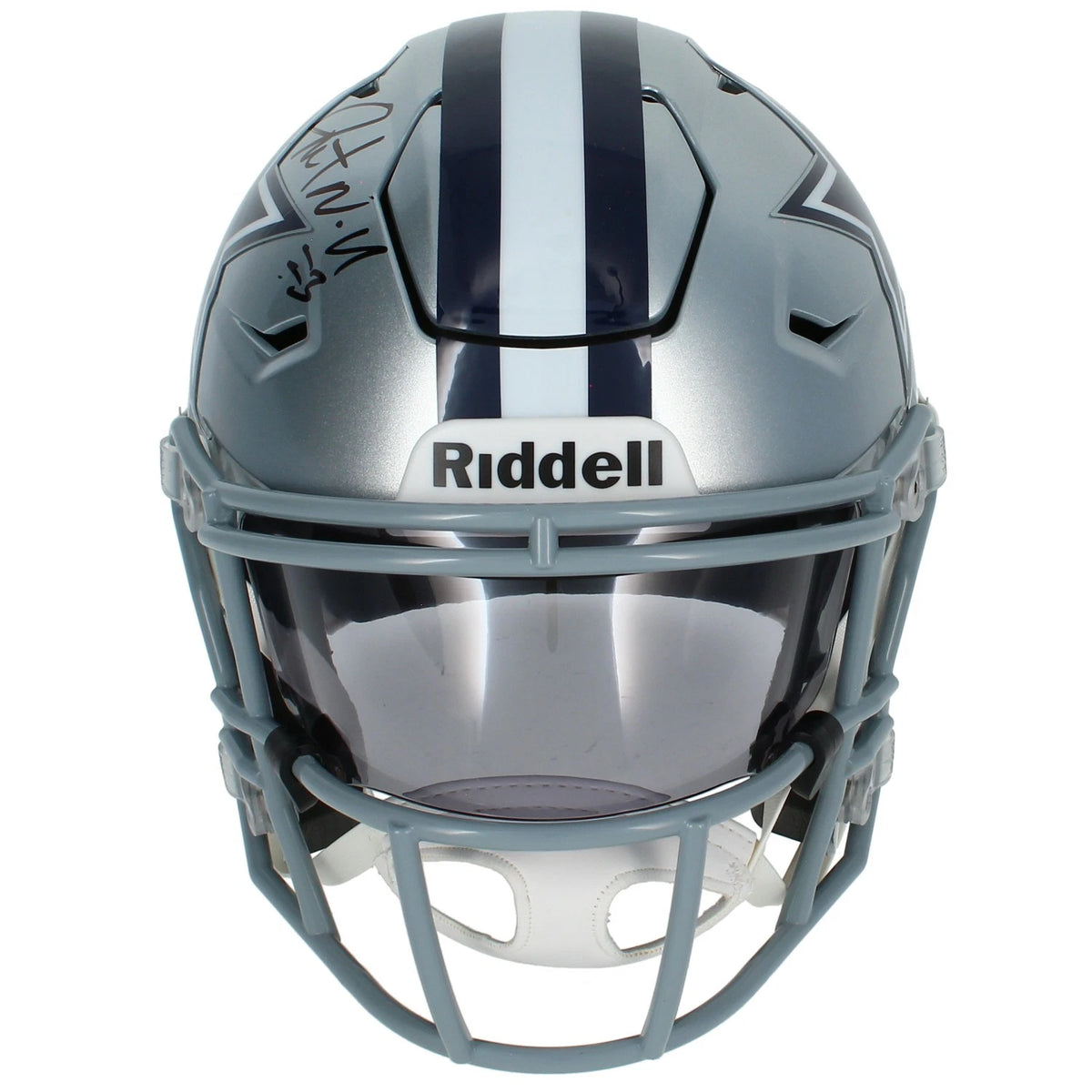 Javonte Williams Autographed Dallas Cowboys Speedflex Midi Helmet Beckett Witnessed