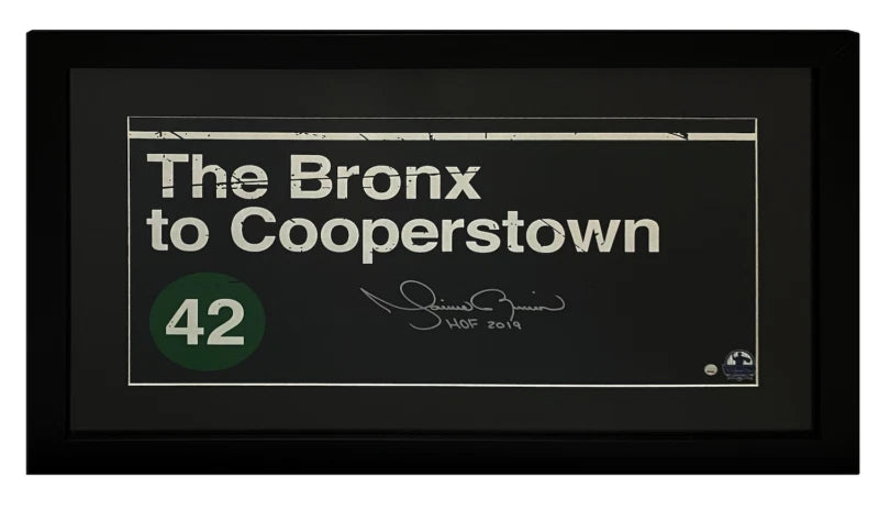 Mariano Rivera New York Yankees Autographed / Inscribed "HOF 2019" 'Bronx to Cooperstown' 10" x 20" Framed Photograph Steiner
