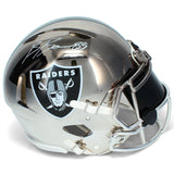 Brock Bowers Autographed Las Vegas Raiders Custom Spectra Chrome Speed Authentic Helmet Beckett Witnessed