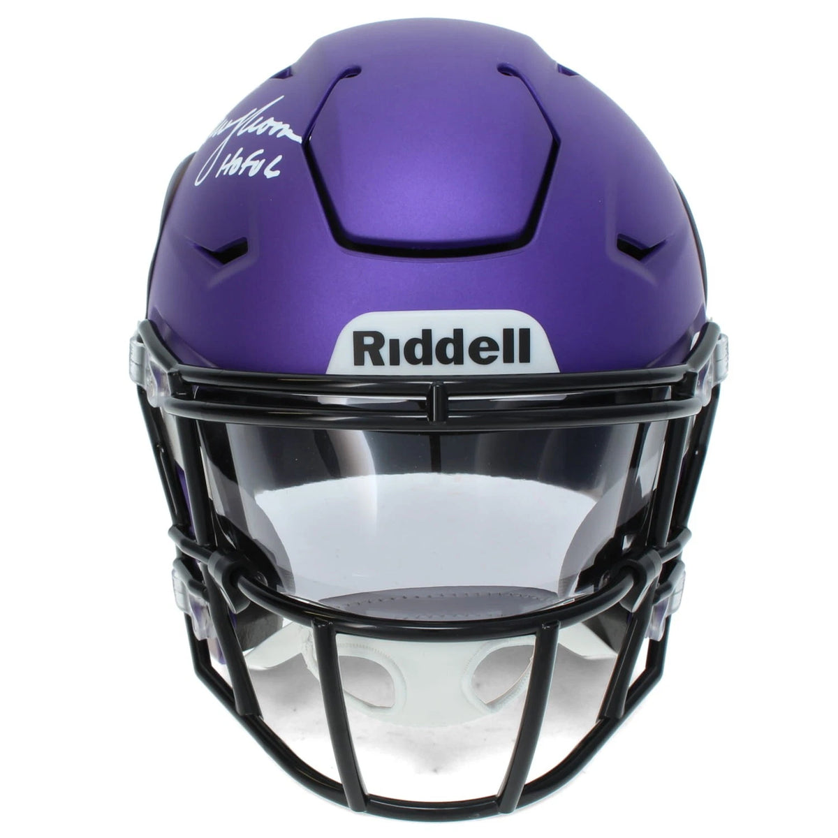 Warren Moon Autographed/Inscribed "HOF '06" Minnesota Vikings Speedflex Midi Helmet Beckett Witnessed