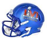 AARON DONALD Autographed Los Angeles Rams SB LVI Champs Logo Speed Mini Helmet FANATICS