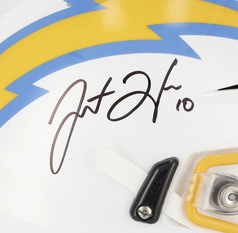 Justin Herbert Autographed Los Angeles Chargers Speedflex Authentic Helmet Fanatics