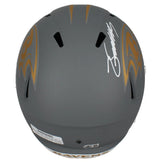 Zay Flowers Autographed Baltimore Ravens Slate Speed Full Size Helmet Beckett Witnessed