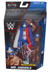 Hulk Hogan Autographed WWE Mattel Elite Series 101 Mr. America Action Figure Fanatics
