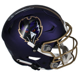 Zay Flowers Autographed Baltimore Ravens Purple 2024 Alternate Speedflex Authentic Helmet Beckett Witnessed