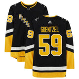 JAKE GUENTZEL Autographed Pittsburgh Penguins Black Adidas Alternate Jersey FANATICS