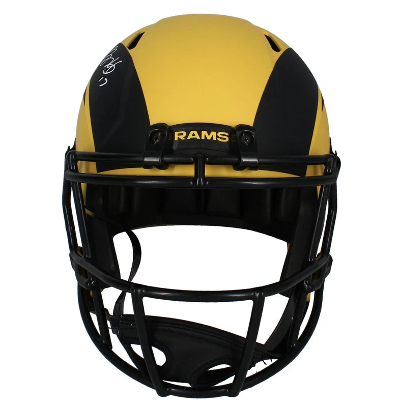 Davante Adams Autographed Los Angeles Rams RAVE Speed Full Size Helmet Fanatics