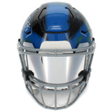 Matthew Stafford Autographed Los Angeles Rams/Detroit Lions Black/Blue Custom Painted RIPPED Speedflex Authentic Helmet Beckett Witnessed