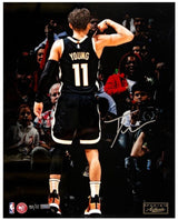 TRAE YOUNG Autographed Atlanta Hawks "Flex" 16" x 20" Photo PANINI LE 111