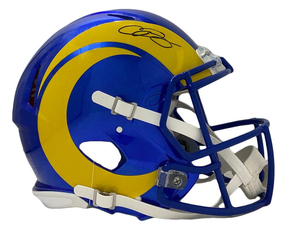Odell Beckham Jr Autographed Los Angeles Rams Speed Authentic Helmet Fanatics