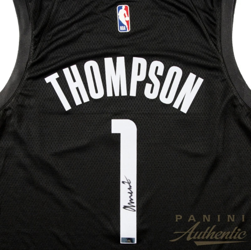 Amen Thompson Autographed Houston Rockets Black Jordan Brand Statement Edition Swingman Jersey Panini
