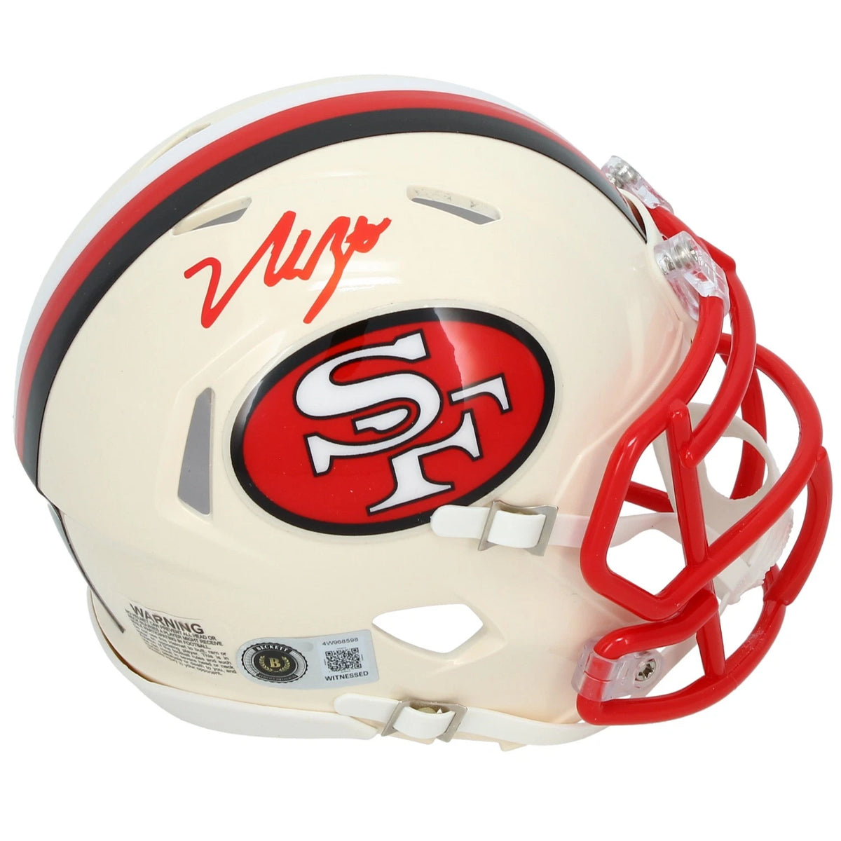 Nick Bosa Autographed San Francisco 49ers RETRO Speed Mini Helmet Beckett Witnessed