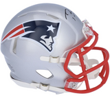 TOM BRADY Autographed New England Patriots Speed Mini Helmet FANATICS