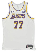 Luka Doncic Autographed Los Angeles Lakers White Nike Authentic Jersey Panini