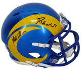 Kyren Williams/Puka Nacua Dual Autographed Los Angeles Rams Speed Mini Helmet Fanatics/Beckett Witnessed