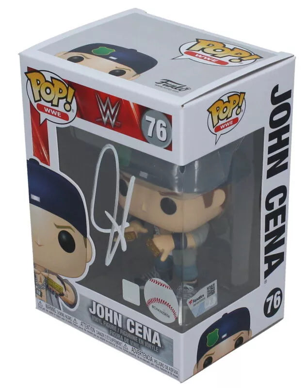 John Cena Autographed WWE #176 Dr. of Thuganomics Funko Pop! Figurine Fanatics