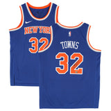 Karl-Anthony Towns Autographed New York Knicks Blue Nike Icon Edition Swingman Jersey Fanatics
