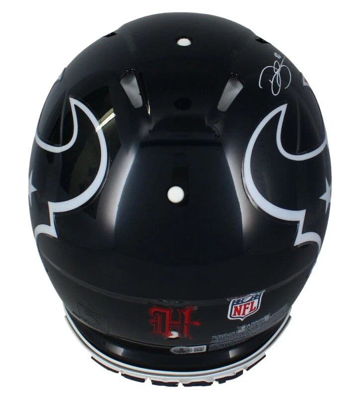 Dalton Schultz/Tank Dell Dual Autographed Houston Texans Speed Authentic Helmet Beckett Witnessed