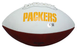 MarShawn Lloyd Autographed Green Bay Packers White Panel Football Beckett Witnessed