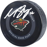 MATTHEW BOLDY Autographed Minnesota Wild Official NHL Game Puck FANATICS