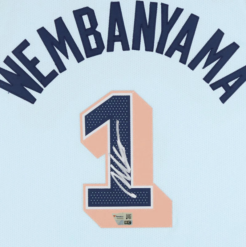Victor Wembanyama Autographed San Antonio Spurs Light Blue Nike 2024-25 City Edition Authentic Jersey Fanatics