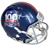 Malik Nabers Autographed New York Giants 100 Seasons Logo Speed Authentic Helmet Fanatics