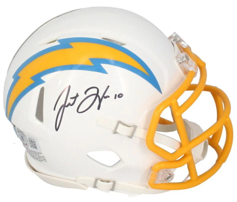 Justin Herbert Autographed Los Angeles Chargers Speed Mini Helmet Fanatics