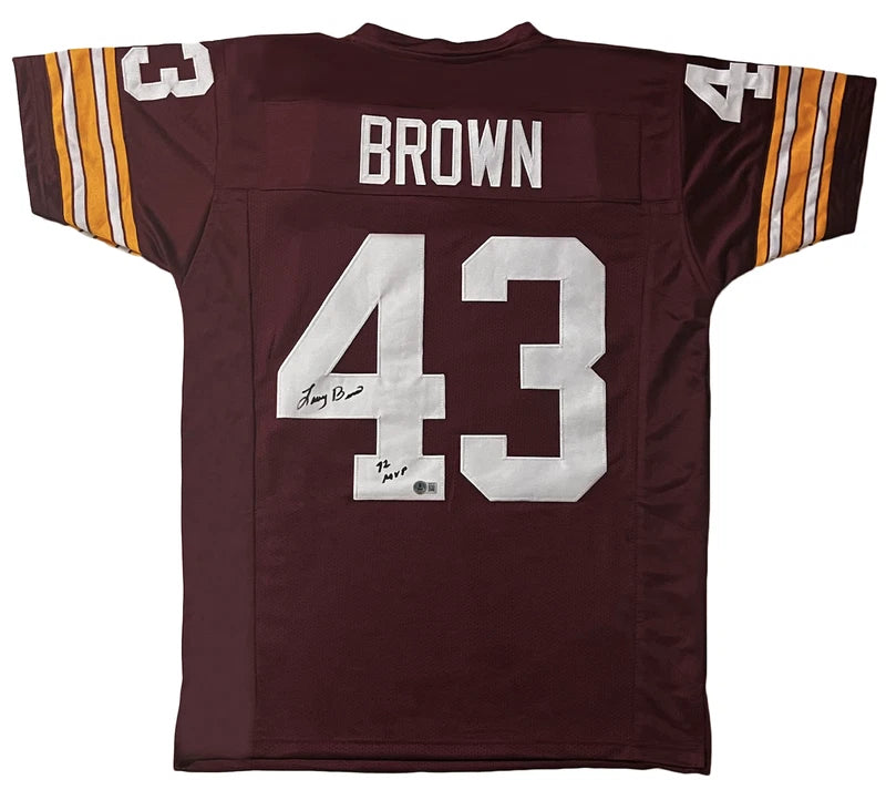 Larry Brown Autographed/Inscribed "72 MVP" #43 Burgundy Custom Jersey Beckett Witnessed