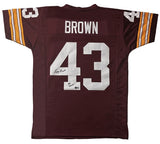 Larry Brown Autographed/Inscribed "72 MVP" #43 Burgundy Custom Jersey Beckett Witnessed