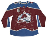 Colorado Avalanche Team Autographed Colorado Avalanche Burgundy Adidas Climalite Authentic Jersey w/22 Stanley Cup Patch Fanatics LE 100