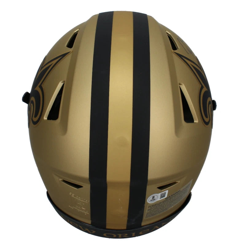 Rashid Shaheed Autographed New Orleans Saints RAVE Speedflex Authentic Helmet Beckett Witnessed
