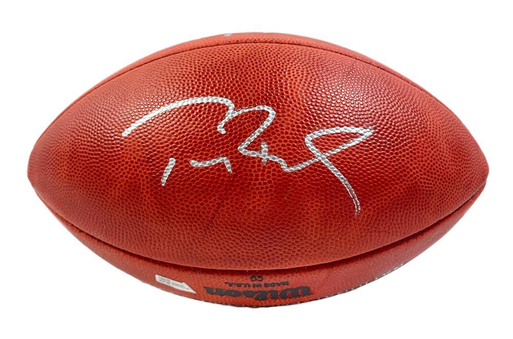 TOM BRADY / ROB GRONKOWSKI Autographed Official Duke Football FANATICS