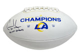 COOPER KUPP Autographed/Inscribed "SB LVI CHAMPS" Los Angeles Rams SB LVI Champs Logo White Panel Football FANATICS