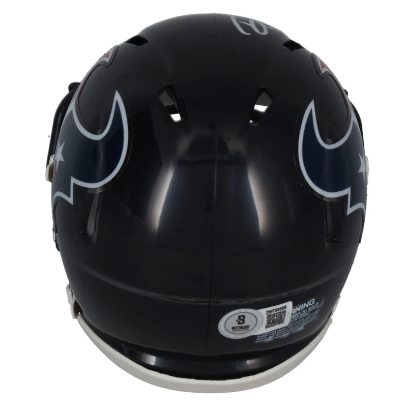 Dalton Schultz Autographed Houston Texans Speed Mini Helmet Beckett Witnessed