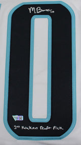 MATT BENIERS Autographed/Inscribed "1st Kraken Draft Pick" Seattle Kraken White Adidas Jersey FANATICS