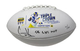 COOPER KUPP Autographed/Inscribed "SB LVI MVP" Los Angeles Rams Triple Crown White Panel Football FANATICS LE 10/25