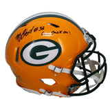 MarShawn Lloyd Autographed/Inscribed "Go Pack Go!" Green Bay Packers Speed Authentic Helmet Beckett/GDL LE 32/32