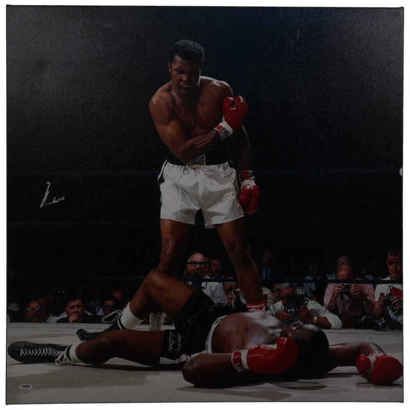 Muhammad Ali Autographed 30" x 30" Stretched Canvas PSA Authenticated