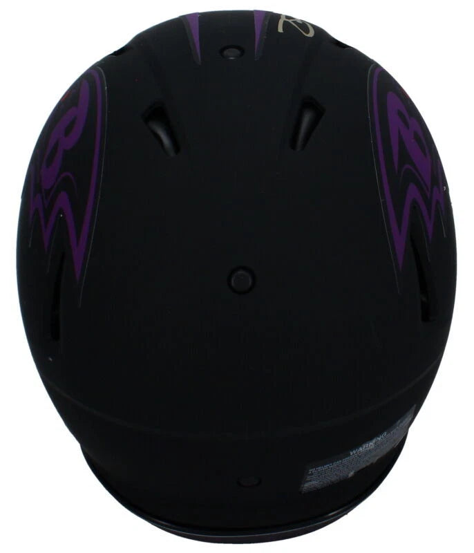 Zay Flowers Autographed Baltimore Ravens Eclipse Speed Authentic Helmet JSA Witnessed