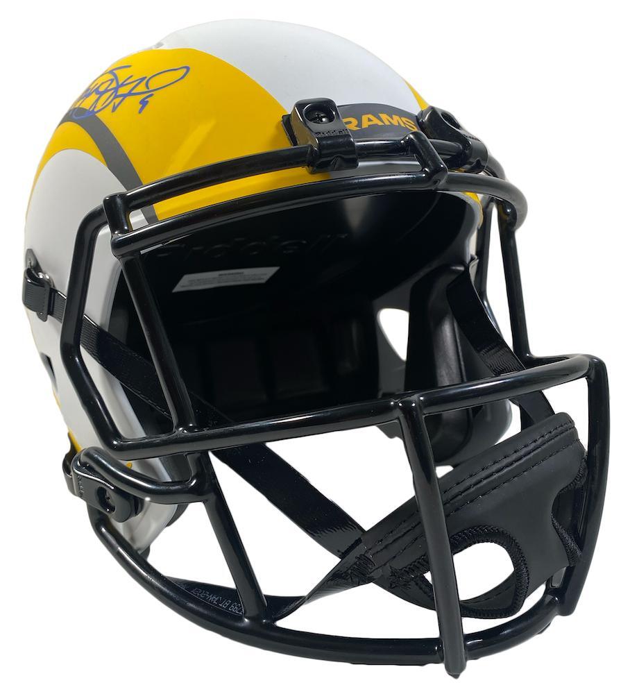 MATTHEW STAFFORD Autographed Los Angeles Rams Lunar Eclipse Full Size Helmet FANATICS