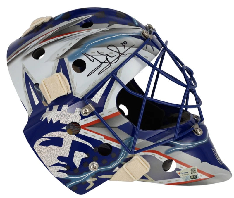 Henrik Lundqvist Autographed New York Rangers Statue of Liberty Replica Goalie Mask Fanatics