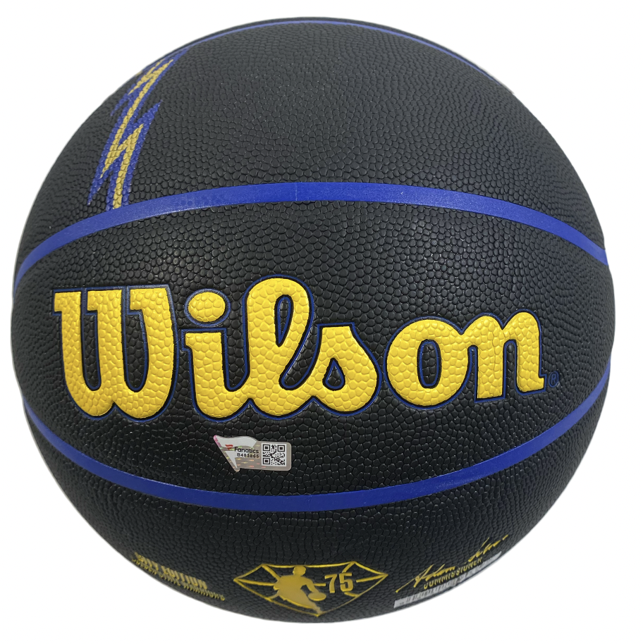 Klay Thompson Autographed Golden State Warriors Wilson 2021-22 City Edition Basketball Fanatics
