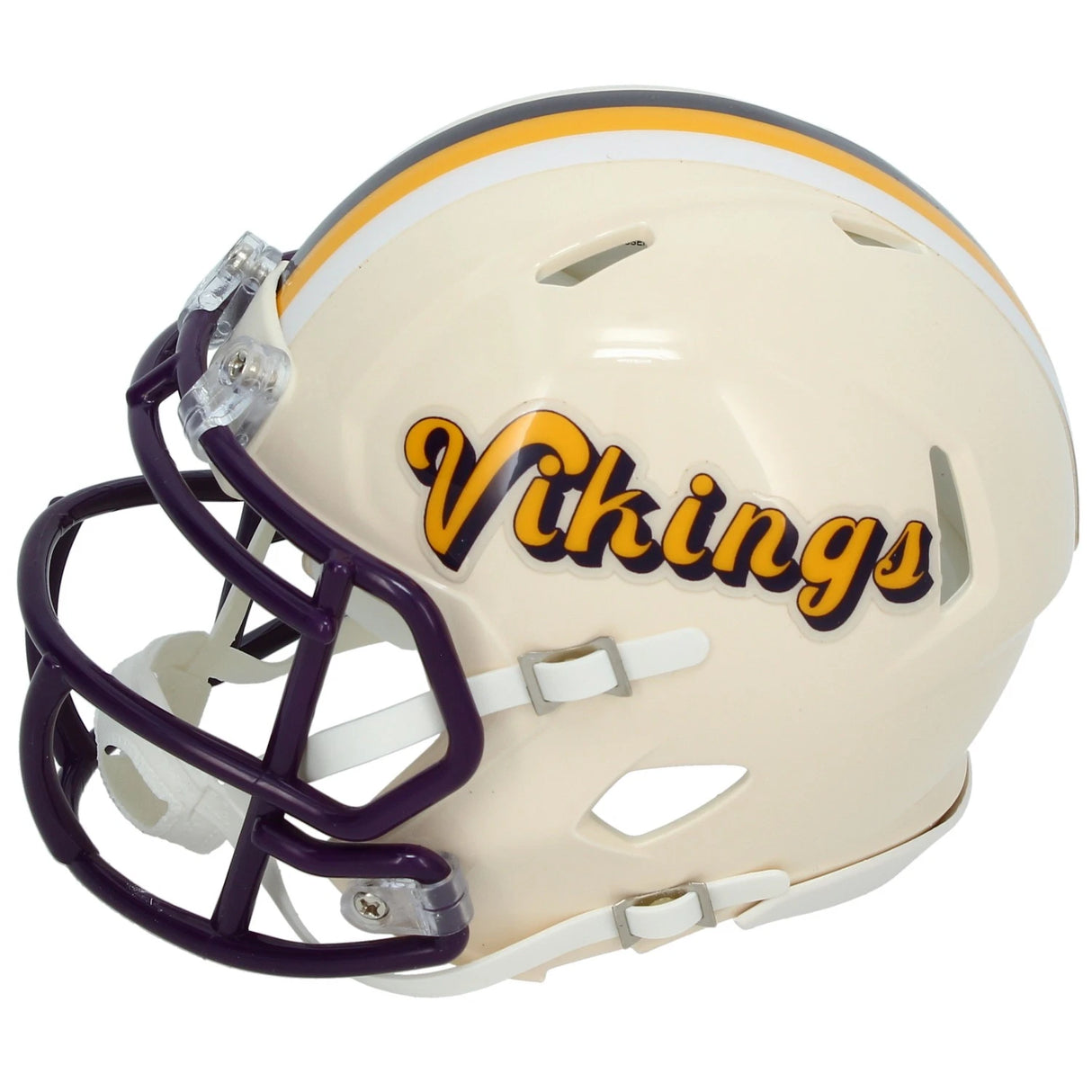 Justin Jefferson Autographed Minnesota Vikings RETRO Speed Mini Helmet Beckett Witnessed