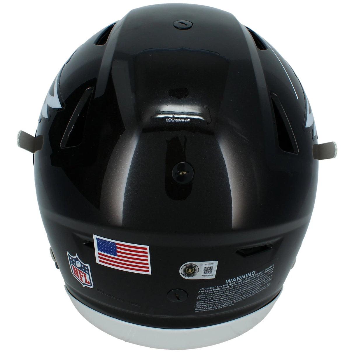 Makai Lemon Autographed Philadelphia Eagles Black 2022 Alternate Speedflex Authentic Helmet Beckett Witnessed