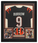 Joe Burrow Autographed Cincinnati Bengals Custom Framed Black Nike Elite Jersey Fanatics