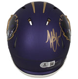 Terrell Suggs Autographed Baltimore Ravens Purple 2024 Alternate Speed Mini Helmet Beckett Witnessed