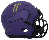 J.J. McCarthy Autographed Minnesota Vikings RAVE Speed Mini Helmet Fanatics