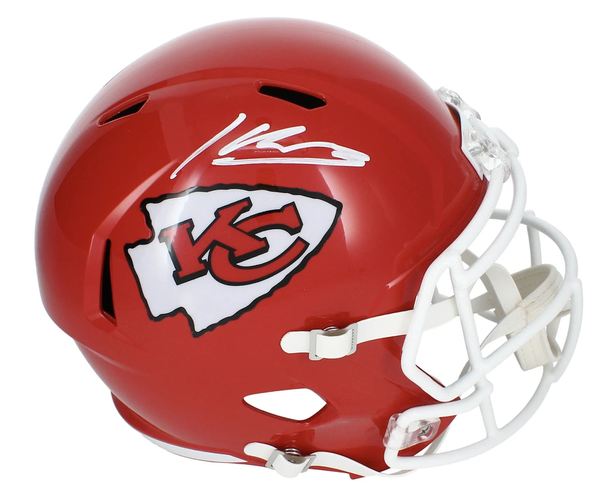 Kenneth Walker III Autographed Kansas City Chiefs Speed Full Size Helmet Beckett Witnessed