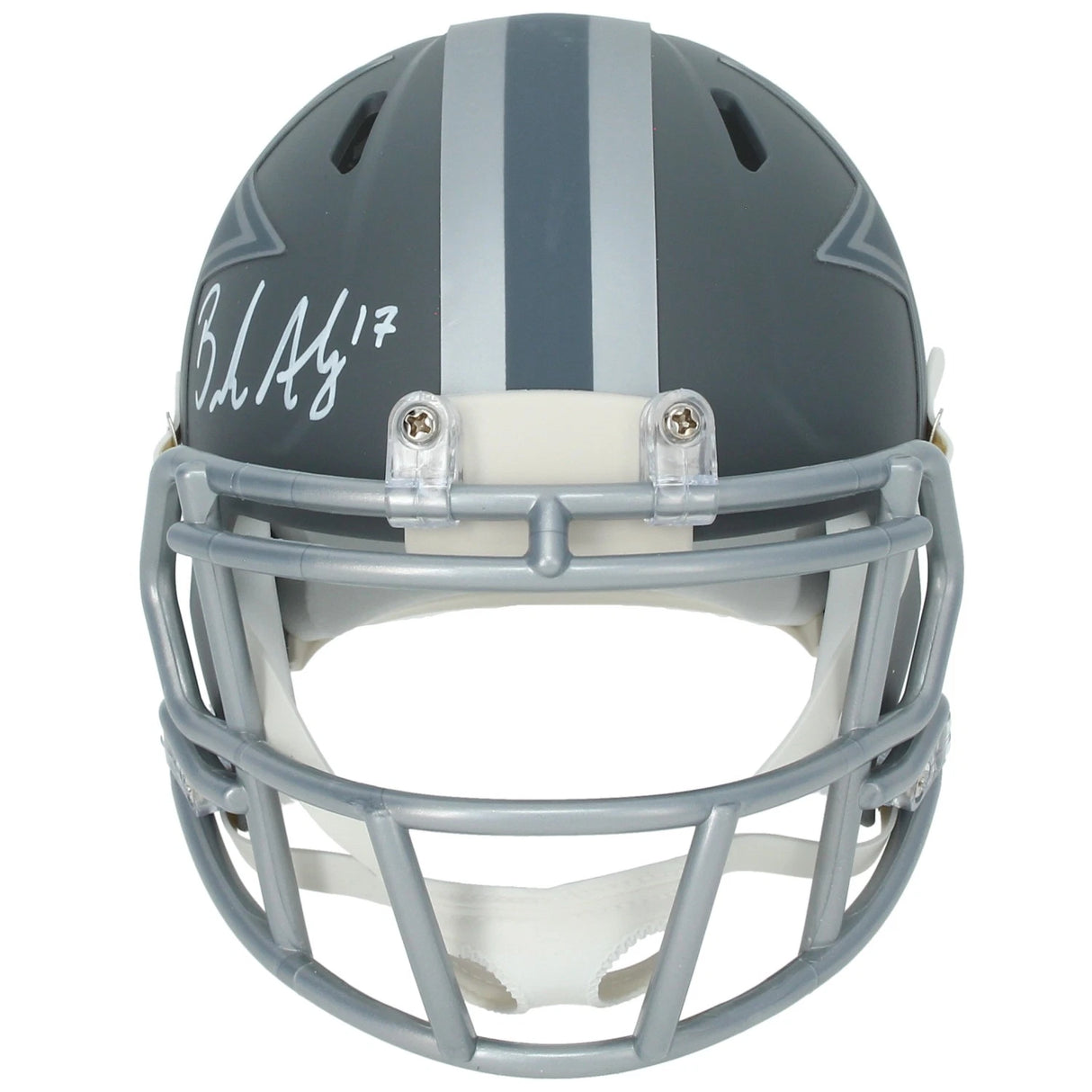 Brandon Aubrey Autographed Dallas Cowboys Slate Speed Mini Helmet Beckett Witnessed